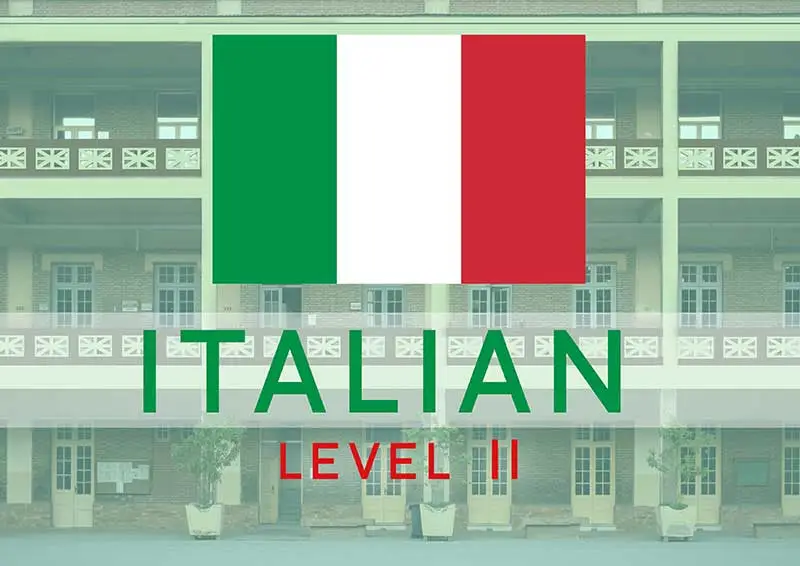 المستوى الثاني اللغة الايطالية